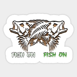 Fish on Bones Sticker